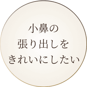 小鼻の張り出しをきれいにしたい
