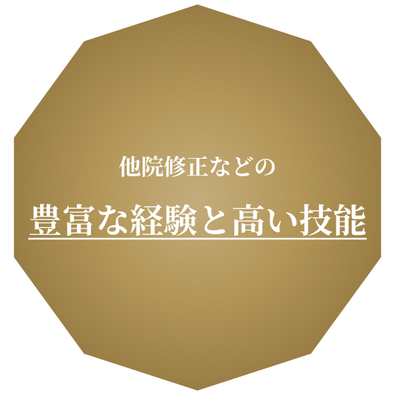 豊富な経験と高い技能
