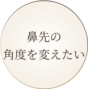鼻先の角度を変えたい