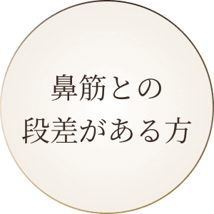 鼻筋との段差がある方